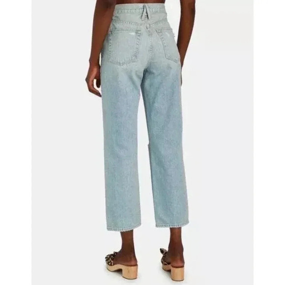 SLVRLAKE London Crop Jeans in Broken Dreams Size 24 - Picture 3 of 13